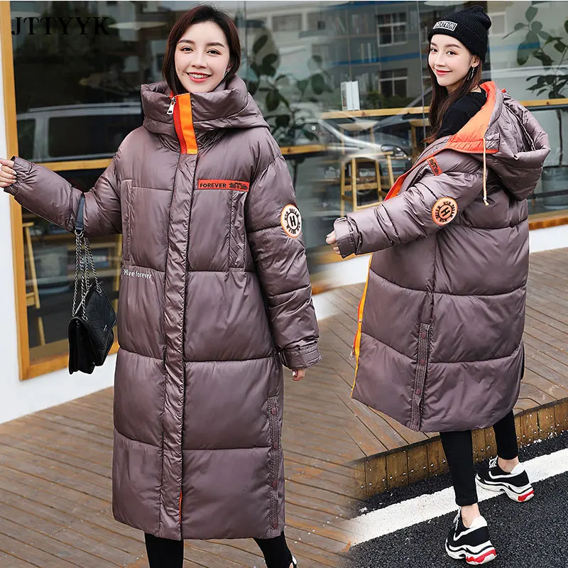 2020 Winter Long Jacket For Women Hooded Down Parka Female thick snow Coat Warm Cotton Padded outwear solid color bright jackets
2020 Winter Long Jacket For Women Hooded Down Parka Female thick snow Coat Warm Cotton Padded outwear solid color bright jackets
