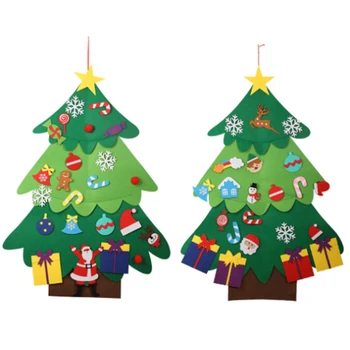 2Pcs DIY Felt Christmas Tree Decorations Set Kids New Year Gifts Christmas Gifts Home Door Wall Hanging Ornaments Xmas Tree Deco
2Pcs DIY Felt Christmas Tree Decorations Set Kids New Year Gifts Christmas Gifts Home Door Wall Hanging Ornaments Xmas Tree Deco