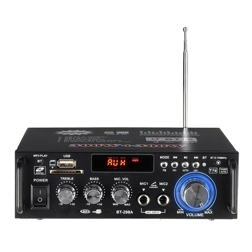 Bluetooth Audio Power Amplifier Home Theater Amplifiers Audio with Remote Control Support FM USB HiFi Stereo Digital Amplifier
Bluetooth Audio Power Amplifier Home Theater Amplifiers Audio with Remote Control Support FM USB HiFi Stereo Digital Amplifier