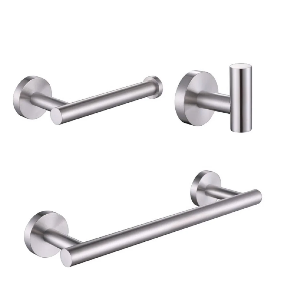Stainless Steel 304 Matte Black Bathroom Accessory Set 3-pieces Rust Proof Robe Hook Toilet Paper Holder Single Towel Bar
Stainless Steel 304 Matte Black Bathroom Accessory Set 3-pieces Rust Proof Robe Hook Toilet Paper Holder Single Towel Bar