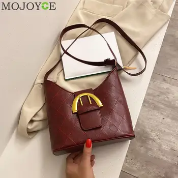 Fashion Women Crossbody Bag Lattice Pattern Retro PU Leather Solid Color Shoulder Messenger Satchel Bucket Handbags 
Fashion Women Crossbody Bag Lattice Pattern Retro PU Leather Solid Color Shoulder Messenger Satchel Bucket Handbags