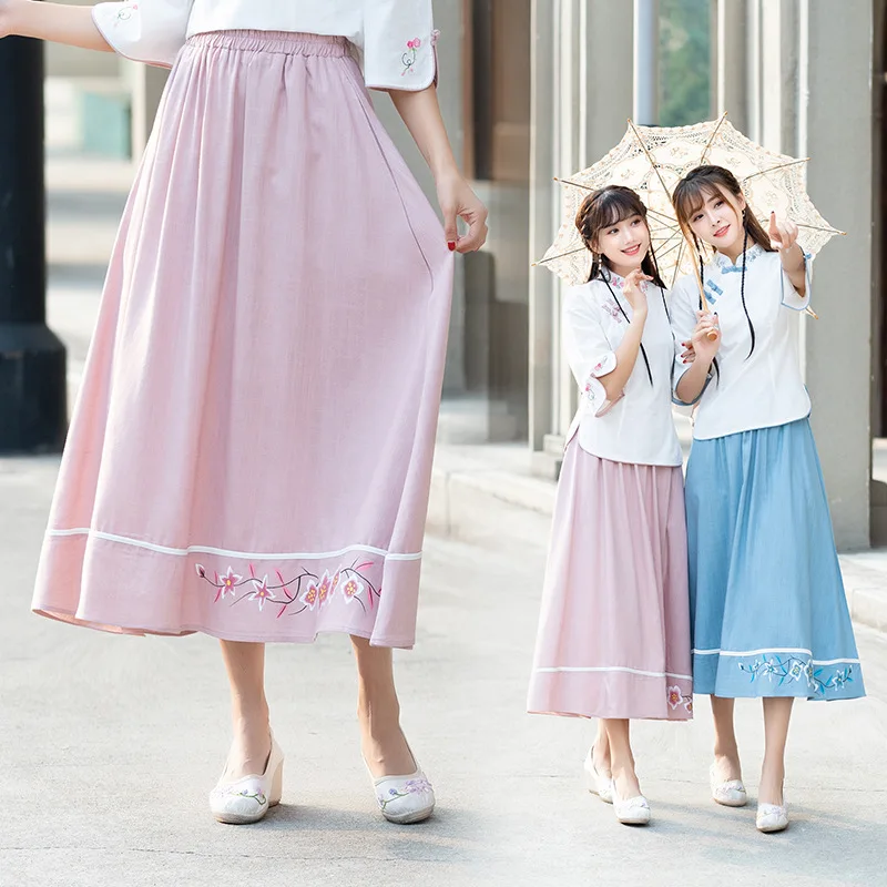 Spring New Style Ethnic-Style Skirt Best Friend Skirt Natural Elastic Waist Skirt
Spring New Style Ethnic-Style Skirt Best Friend Skirt Natural Elastic Waist Skirt