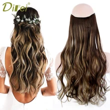 DIFEI 22 inch Long Wavy No Clips in Hair Extensions Invisible Wire Secret Fish Line Synthetic Hairpieces Natural Black Fake Hair
DIFEI 22 inch Long Wavy No Clips in Hair Extensions Invisible Wire Secret Fish Line Synthetic Hairpieces Natural Black Fake Hair