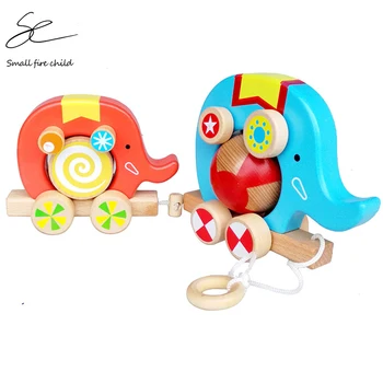 Kids Wooden Classic Can Drag/Drawable Elephant Car Baby Wood Early Training Cartoon Blocks Forest Elephant Football Circus Toys
Kids Wooden Classic Can Drag/Drawable Elephant Car Baby Wood Early Training Cartoon Blocks Forest Elephant Football Circus Toys