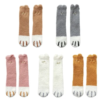 Fashion Half Fleece Coral Fleece Women Socks Autumn & Winter Embroidered Cat Claw Thickening Warmth All-match Towel Socks
Fashion Half Fleece Coral Fleece Women Socks Autumn & Winter Embroidered Cat Claw Thickening Warmth All-match Towel Socks