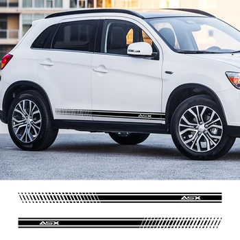 

2Pcs Car Side Body Stickers For Mitsubishi ASX DIY Vinyl Film Auto Styling Racing Sport Decals Automobile Car Tuning Accessories