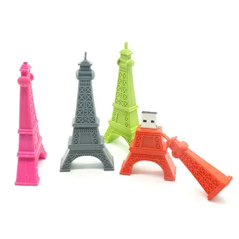 

eiffel tower usb flash drive cute Multifunctional USB 3.0 green/red/pink/gray lovely gadgets wholesale custom cost-effective