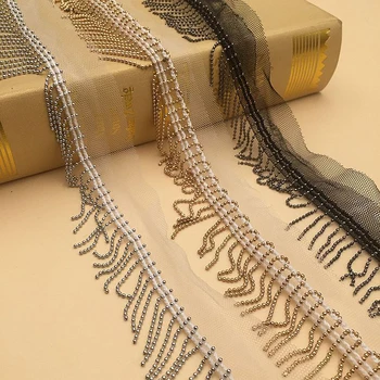 10yards Gold Silver Black Chain Fringe Lace Trims DIY Handmade Sewing Clothing Lace Curtain Accessories Beads Chain Tassel Lace
10yards Gold Silver Black Chain Fringe Lace Trims DIY Handmade Sewing Clothing Lace Curtain Accessories Beads Chain Tassel Lace