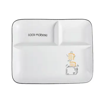 Rectangle Porcelain Divided Plate Three Compartments Fruit Dessert Ceramic Tray Cute Tableware for Home Baby
Rectangle Porcelain Divided Plate Three Compartments Fruit Dessert Ceramic Tray Cute Tableware for Home Baby