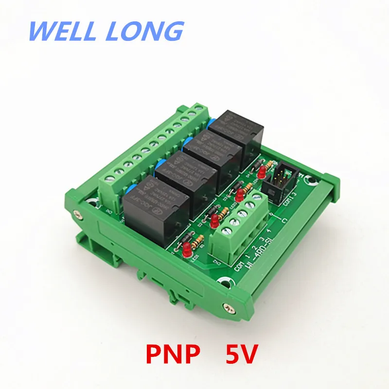 DIN Rail Mount 4 Channel PNP Type 5V 15A Power Relay Interface Module,HF JQC-3FF-5V-1ZS Relay.
DIN Rail Mount 4 Channel PNP Type 5V 15A Power Relay Interface Module,HF JQC-3FF-5V-1ZS Relay.
