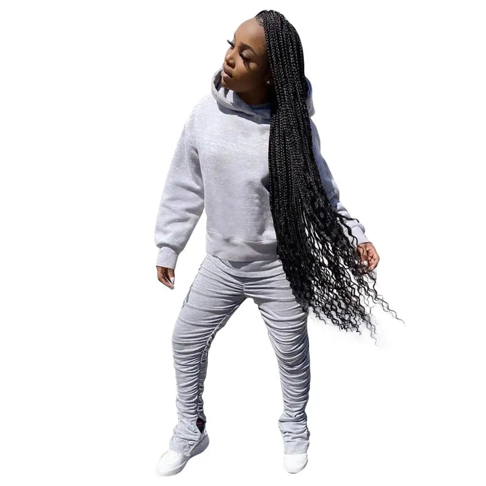 Women's Fashion Casual Suit Drop Shoulder Sleeve Hooded Pullover Pleated Pants Sports Suit Thickened Sweater Fabric 2 Piece Set
Women's Fashion Casual Suit Drop Shoulder Sleeve Hooded Pullover Pleated Pants Sports Suit Thickened Sweater Fabric 2 Piece Set
