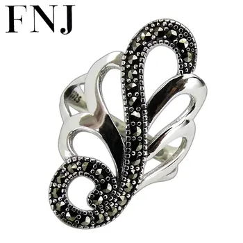 FNJ 925 Silver Note Shape Ring MARCASITE New Fashion Original S925 Sterling Silver Rings for Women Jewelry Adjustable Size
FNJ 925 Silver Note Shape Ring MARCASITE New Fashion Original S925 Sterling Silver Rings for Women Jewelry Adjustable Size