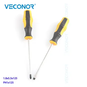 2PCS Precision Screwdriver Set of Hand Tools Magnetic Head Slotted & Phillips Head 1.0x5.5x125 & PH1x125 Plastic Rubber Handle
2PCS Precision Screwdriver Set of Hand Tools Magnetic Head Slotted & Phillips Head 1.0x5.5x125 & PH1x125 Plastic Rubber Handle