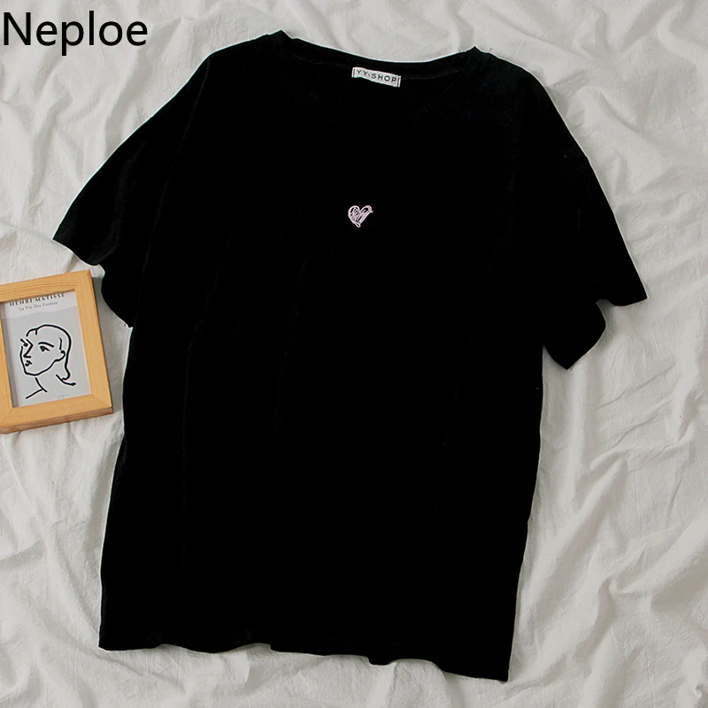 Neploe Women Love Embroidery Tees Summer New Fashion Female Loose Wild O-Neck Tops Pullover Camisetas Verano Mujer 2020 81400
Neploe Women Love Embroidery Tees Summer New Fashion Female Loose Wild O-Neck Tops Pullover Camisetas Verano Mujer 2020 81400