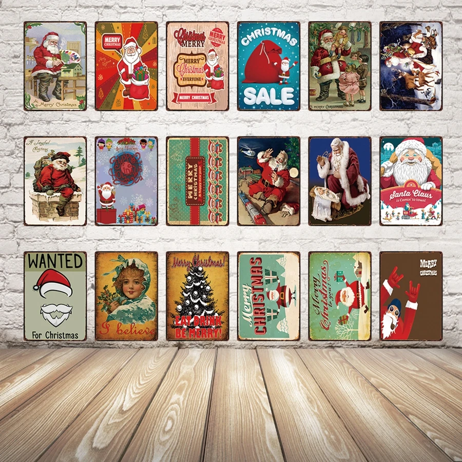 Merry Christmas New Metal Signs Tin Poster Christmas Decorations For Home Bar Shop Art Wall Art Iron Painting For Living Room
Merry Christmas New Metal Signs Tin Poster Christmas Decorations For Home Bar Shop Art Wall Art Iron Painting For Living Room