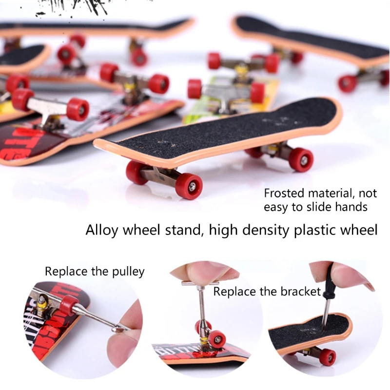 Generic DIYembly Mini Finger Skateboard Deck Skate Park Board Boy Kid