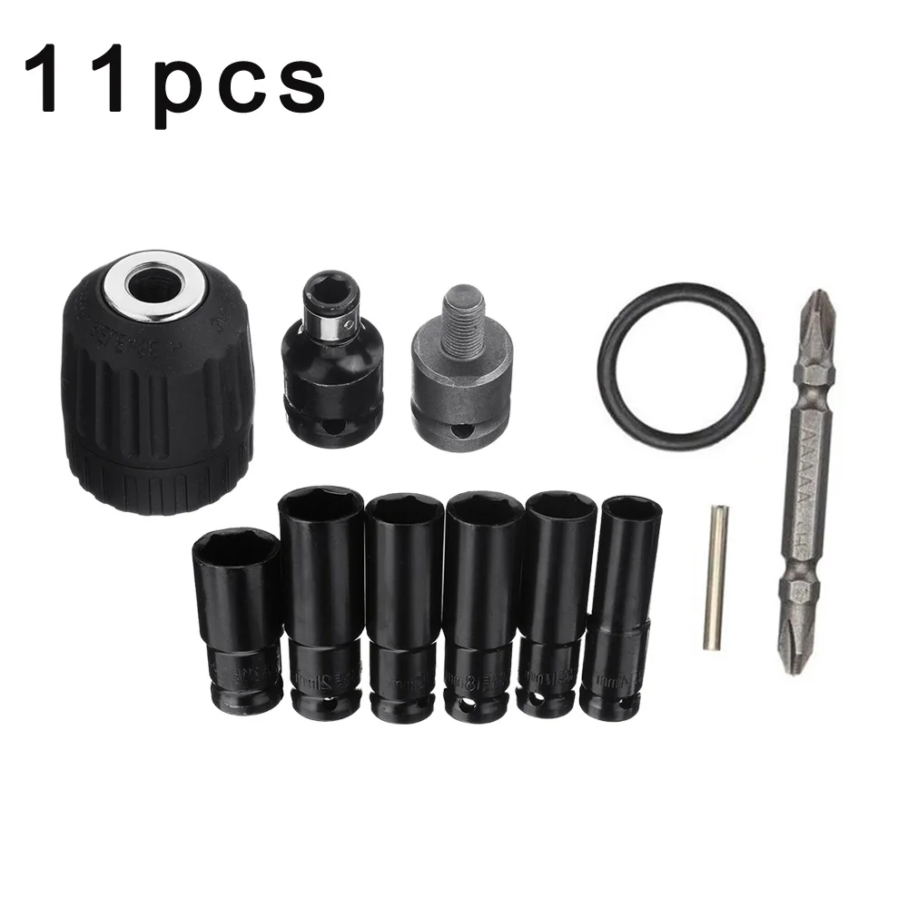11Pcs Electric Impact Wrench Hex Socket Head Set 14-22MM Drill Chuck Adapter Kit Socket Heads for impact wrench drill
11Pcs Electric Impact Wrench Hex Socket Head Set 14-22MM Drill Chuck Adapter Kit Socket Heads for impact wrench drill