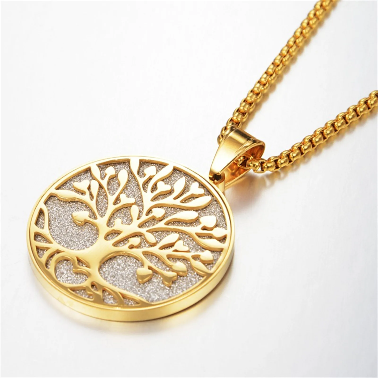 Tree of Life Necklace Golden Stainless Steel Hinduism Judaism Irish Celtic Rebirth Symbol Pendant Norse Mythology Jewelry
Tree of Life Necklace Golden Stainless Steel Hinduism Judaism Irish Celtic Rebirth Symbol Pendant Norse Mythology Jewelry