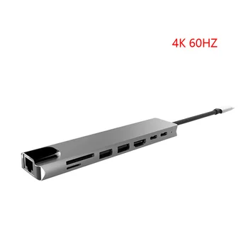 8 in 1 USB-C Hub Aluminum Alloy HD 2 USB 3.0 Adapter PD Charging SD &TF Card Reader RJ45 Portable Laptop Accessories
8 in 1 USB-C Hub Aluminum Alloy HD 2 USB 3.0 Adapter PD Charging SD &TF Card Reader RJ45 Portable Laptop Accessories