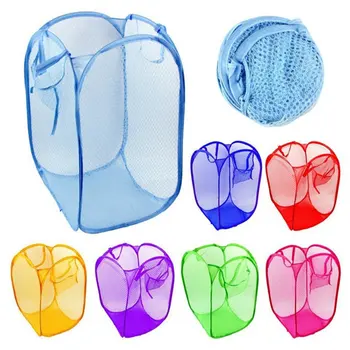 Colorful Cylindrical Laundry Cloth Basket Folding Breathable Washable Net Grid Collapsible Clothes Hamper with Portable Strap
Colorful Cylindrical Laundry Cloth Basket Folding Breathable Washable Net Grid Collapsible Clothes Hamper with Portable Strap