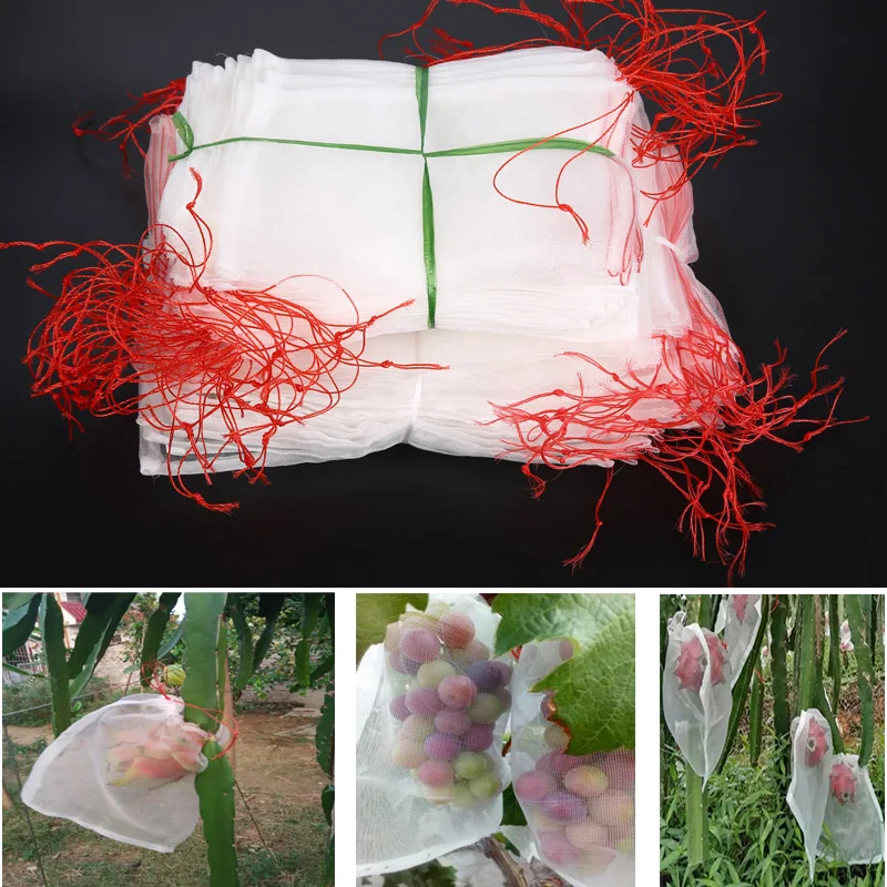100PCS Garden Vegetable Grapes Bags Fruit Protection Bag Anti Bird Drawstring Netting Mesh Bags for Agricultural Pest Control
100PCS Garden Vegetable Grapes Bags Fruit Protection Bag Anti Bird Drawstring Netting Mesh Bags for Agricultural Pest Control