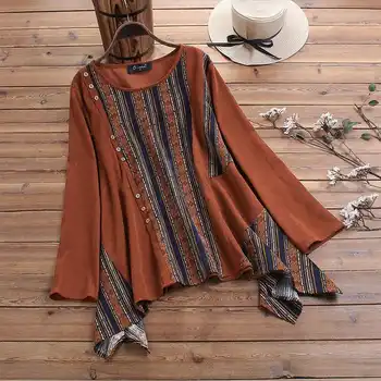 Women Tops and Blouses 2020 Vintage Corduroy Striped Patchwork Shirts Irregular Hem Tunic Tops Blusas Chemiser Mujer Plus Size
Women Tops and Blouses 2020 Vintage Corduroy Striped Patchwork Shirts Irregular Hem Tunic Tops Blusas Chemiser Mujer Plus Size