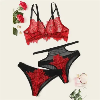 Sexy Exquisite Lace Lingerie Bra+Garter+Briefs Set Babydoll Cut-Out Sleepwear Set Soutien Gorge Sexy Erotique 30NOV6
Sexy Exquisite Lace Lingerie Bra+Garter+Briefs Set Babydoll Cut-Out Sleepwear Set Soutien Gorge Sexy Erotique 30NOV6