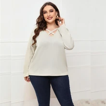 2022 Spring New Hot Sale European And American Style Plus Size V-Neck Top Long Sleeve Shirt For Women
2022 Spring New Hot Sale European And American Style Plus Size V-Neck Top Long Sleeve Shirt For Women