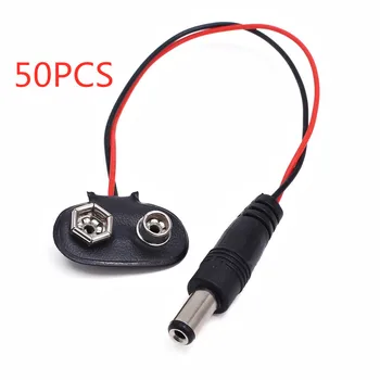 50Pcs DC 9V Battery Button Power Cable Battery Buckle Snaps Power Cable Connector DC5.5*2.1 For Arduino
50Pcs DC 9V Battery Button Power Cable Battery Buckle Snaps Power Cable Connector DC5.5*2.1 For Arduino