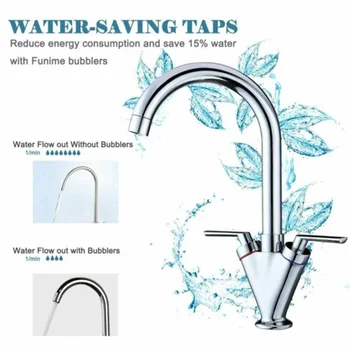 1PC Swivel Mixer Tap Kitchen Sink Mixer Basin Tap Swivel Chrome Waterfall Faucet Twin Dual Lever Taps Kitchen Parts