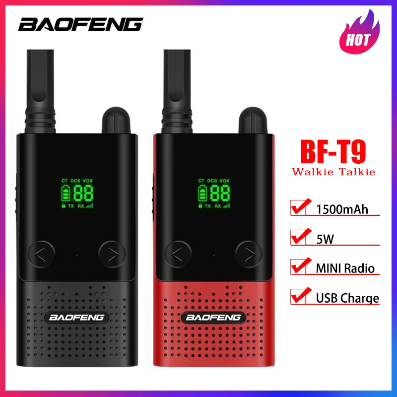 Портативная мини-рация Baofeng 400-470 МГц двусторонняя радиостанция CB Ham T9