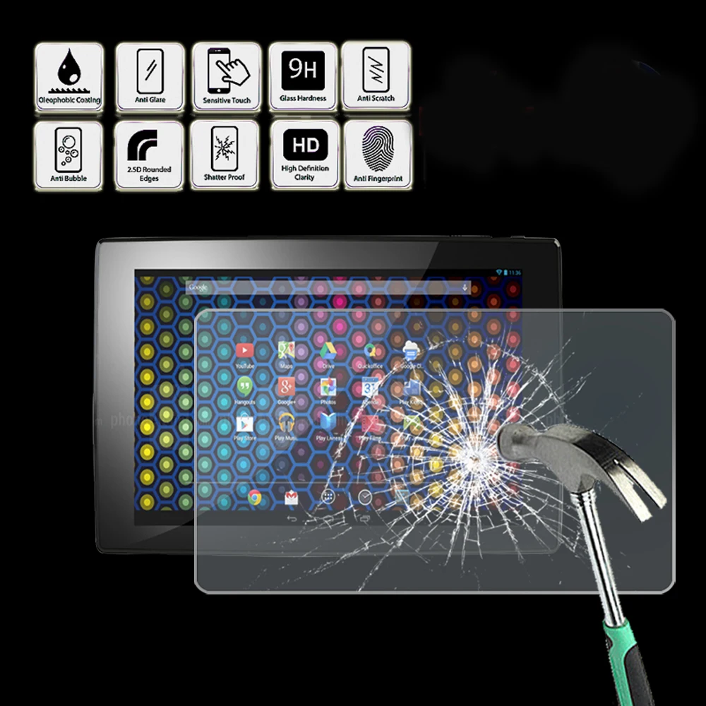 Tablet Tempered Glass Screen Protector Cover for ARCHOS 101 Neon - Anti Fingerprint Screen Film Protector Guard Cover
Tablet Tempered Glass Screen Protector Cover for ARCHOS 101 Neon - Anti Fingerprint Screen Film Protector Guard Cover
