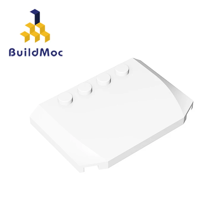 BuildMOC совместимые сборы из частиц 52031 белый 4x6x 2/3 для строительных блоков детали