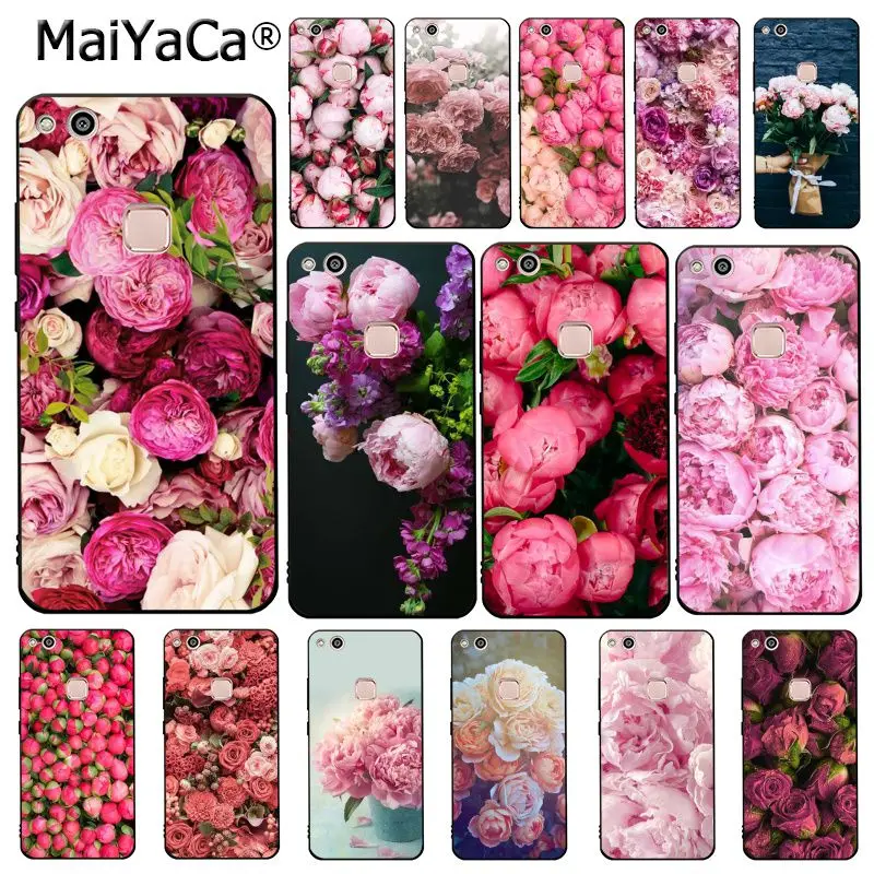 MaiYaCa розовый цветок пион на вазе чехол для телефона Huawei Y9 Y7 Y6 II Y5 Prime 2018 2019|Бамперы| |