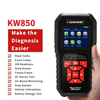 12V OBD2 Auto Diagnostic Scanner For KONNWEI KW850 ODB2 Check Engine Automotive Car Code Reader OBD Car Diagnostic Tool
12V OBD2 Auto Diagnostic Scanner For KONNWEI KW850 ODB2 Check Engine Automotive Car Code Reader OBD Car Diagnostic Tool
