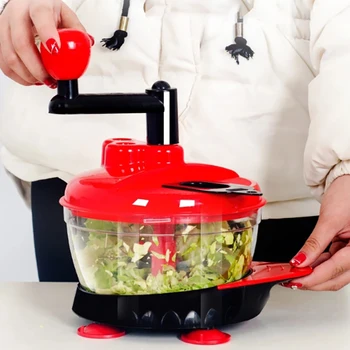 Red Food Processor Manual Hand-Powered Crank Large Chopper Mincer Blender Mixer Cutter Chop Meat Fruits Vegetables Onions
Red Food Processor Manual Hand-Powered Crank Large Chopper Mincer Blender Mixer Cutter Chop Meat Fruits Vegetables Onions