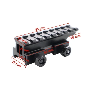 High Profile Scope Mount Base Dovetail Extend 8 Slots Weaver Picatinny Rail Adapter 11mm to 20mm For Hunting Shot Gun Rifle 
High Profile Scope Mount Base Dovetail Extend 8 Slots Weaver Picatinny Rail Adapter 11mm to 20mm For Hunting Shot Gun Rifle