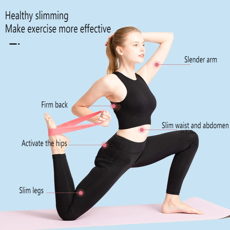 Yoga Accessories 10 Lbs-50 Lbs Elastic Belt Men's And Women's Squat Elastic Ring Yoga Pull Beltstrength Training Resistance Belt 12 H3218b70e549f4013b5f49896725e2c3ck