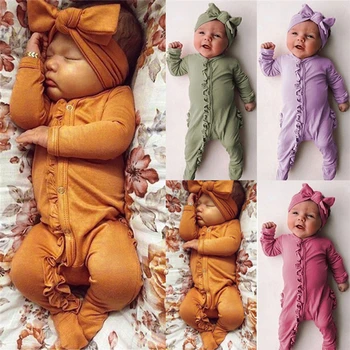 Newborn Baby Romper Cute Solid Color Jumpsuit Baby Wooden Eared Ruffle Romper Infant Kids Lovely Even Leggings
Newborn Baby Romper Cute Solid Color Jumpsuit Baby Wooden Eared Ruffle Romper Infant Kids Lovely Even Leggings