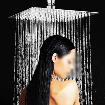 8 Inch Large Round/Square Shower Head Overhead Rainfall Chrome 304 Stainless Steel Clean Rubber Jets Standard G 1/2 Connection
8 Inch Large Round/Square Shower Head Overhead Rainfall Chrome 304 Stainless Steel Clean Rubber Jets Standard G 1/2 Connection