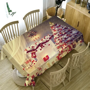 3D Christmas Tablecloth Socks and Gift Golden Ball Tree Decoration Rectangular/Round Table Cloth Thick Cotton Cover Towel
3D Christmas Tablecloth Socks and Gift Golden Ball Tree Decoration Rectangular/Round Table Cloth Thick Cotton Cover Towel