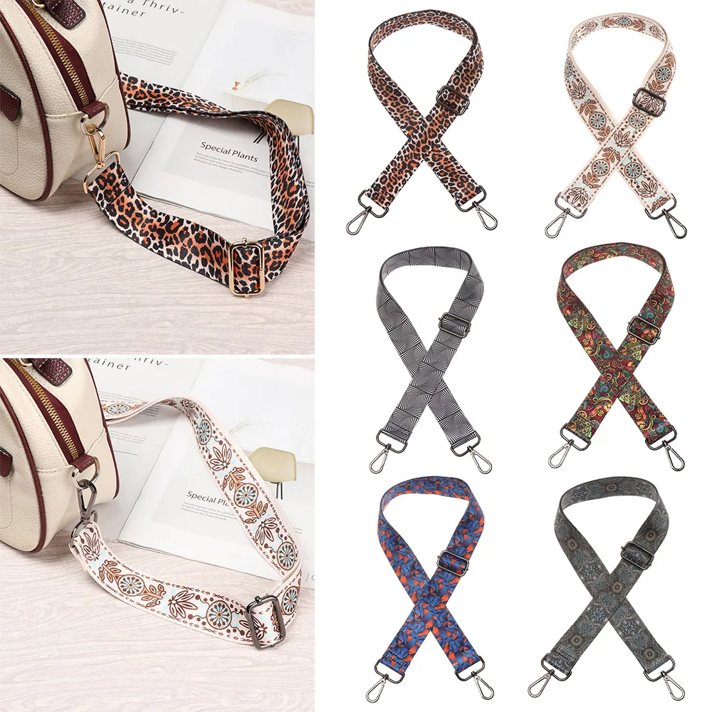 Фото New 140cm Nylon Bohemian Bag Strap Belt Replaceable Adjustable Wide Shoulder Handbag Straps Decorative Chain Accessories | Багаж и сумки