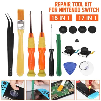 18 in 1 Professional Security Game Bit Repair Tools Kit Screwdriver Set for Nintendo Switch 3DS 2DS Gamecube Tweezer Suction Cup
18 in 1 Professional Security Game Bit Repair Tools Kit Screwdriver Set for Nintendo Switch 3DS 2DS Gamecube Tweezer Suction Cup