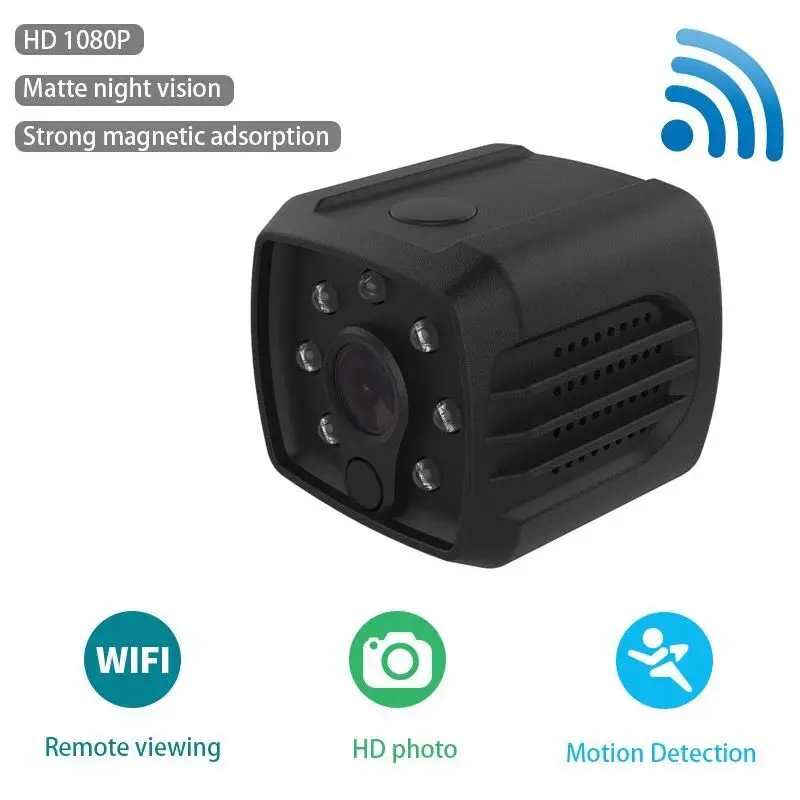 FHD 1080P WIFI Wireless IP Remote Camera Night Vision Recorder Video Camcorder For Home Security Monitor 140 Degree Mini Camera
FHD 1080P WIFI Wireless IP Remote Camera Night Vision Recorder Video Camcorder For Home Security Monitor 140 Degree Mini Camera