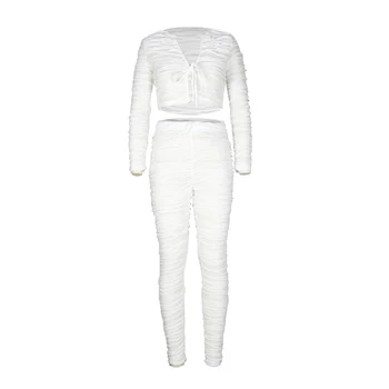 Women’s 2 Piece Outfits, Long Sleeve Tie Knot Ruched Crop Top + High Waist Pants Set Loungewear
Women’s 2 Piece Outfits, Long Sleeve Tie Knot Ruched Crop Top + High Waist Pants Set Loungewear