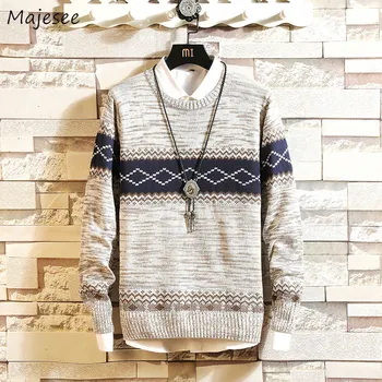 Sweaters Men Plus Size Printed Simple Soft Winter Warm All-match Korean Style Leisure Daily High Quality Sweater Mens New Chic
Sweaters Men Plus Size Printed Simple Soft Winter Warm All-match Korean Style Leisure Daily High Quality Sweater Mens New Chic