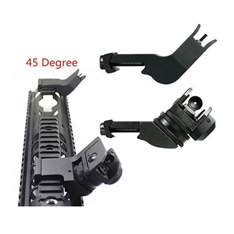 Tactical Front and Rear 45 Degree Offset Rapid Transition BUIS Backup Iron Sight Set Hunting Rifle Gun Accessories
Tactical Front and Rear 45 Degree Offset Rapid Transition BUIS Backup Iron Sight Set Hunting Rifle Gun Accessories