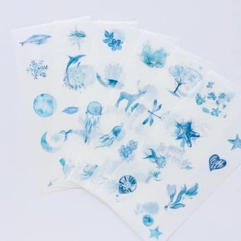 6 Sheets /Pack Blue Style Ocean World Washi Paper Decorative Stickers Hand Account Decor
6 Sheets /Pack Blue Style Ocean World Washi Paper Decorative Stickers Hand Account Decor