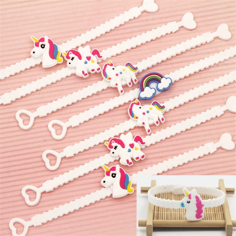 6pcs Fashion Children Lovely Animal Unicorn Rubber Bracelet Wristband Kid Mix Style Charm Birthday Party Gift Bracelets Jewelry
6pcs Fashion Children Lovely Animal Unicorn Rubber Bracelet Wristband Kid Mix Style Charm Birthday Party Gift Bracelets Jewelry