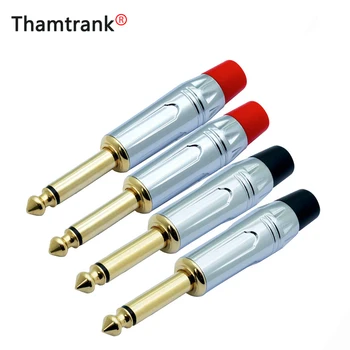 10pcs Jack 6.35mm Mono Male Plug Gold Plated 2 Poles 6.3 mm Connector Audio 1/4" Plug Microphone Connector 5 Pairs Red+Black
10pcs Jack 6.35mm Mono Male Plug Gold Plated 2 Poles 6.3 mm Connector Audio 1/4" Plug Microphone Connector 5 Pairs Red+Black